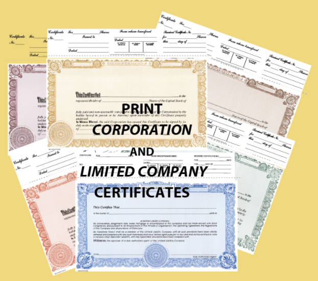 Print Certificates Yourself LLC and Corporate Certificate LLC or